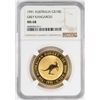 Image 1 : 1991 $100 Australia Grey Kangaroo Gold Coin NGC MS68