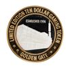 Image 2 : .999 Silver Golden Gate Las Vegas, Nevada $10 Casino Limited Edition Gaming Toke