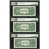 Image 2 : Lot of (3) Consecutive 1957A $1 Silver Certificate Notes PMG Superb Gem Unc. 68E