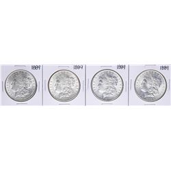 Lot of (4) 1889 $1 Morgan Silver Dollar Coins