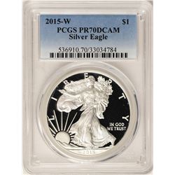 2015-W $1 Proof American Silver Eagle Coin PCGS PR70DCAM