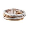 Image 1 : 18KT Rose and White Gold 0.30 ctw Diamond Ring