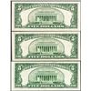 Image 2 : Lot of (3) 1953A $5 Silver Certificate Notes