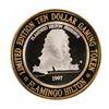 Image 1 : .999 Silver Flamingo Reno Nevada $10 Casino Limited Edition Gaming Token
