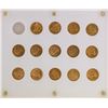 Image 2 : Set of 1909-1929 $2 1/2 Indian Head Quarter Eagle Gold Coins
