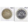 Lot of (2) 1965 $1 Canada Silver Dollar Coins