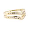 Image 1 : 14KT Yellow Gold 0.40 ctw Diamond Double Chevron Ring