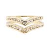 Image 2 : 14KT Yellow Gold 0.40 ctw Diamond Double Chevron Ring