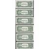 Image 2 : Lot of (6) 1969 $1 Federal Reserve Notes