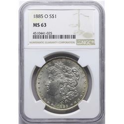 1885-O $1 Morgan Silver Dollar Coin NGC MS63