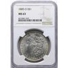 Image 1 : 1885-O $1 Morgan Silver Dollar Coin NGC MS63