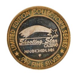 .999 Silver Shooting Star Casino Mahnomen, MN $10 Casino Limited Edition Gaming