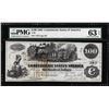 Image 1 : 1862 $100 Confederate State of America Note T-39 PMG Choice Uncirculated 63EPQ