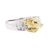 Image 1 : 18KT Yellow and White Gold 0.40 ctw Diamond Ring