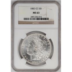 1882-CC $1 Morgan Silver Dollar Coin NGC MS63