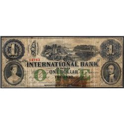 1858 $1 International Bank of Canada Toronto Note