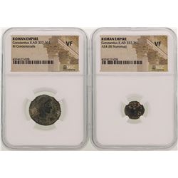 Lot of Constantius II A.D 337-361 Ancient Roman Empire Coins NGC  VF