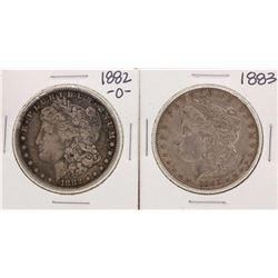 Lot of 1882-O & 1883 $1 Morgan Silver Dollar Coins