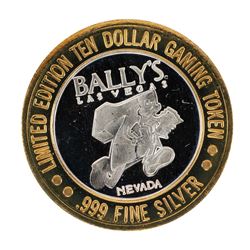 .999 Silver Ballys Las Vegas $10 Casino Limited Edition Gaming Token