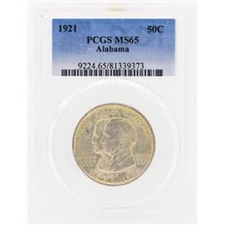 1921 Alabama Commemorative Half Dollar Coin PCGS MS65