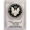 Image 2 : 2015-W $1 Proof American Silver Eagle Coin PCGS PR70DCAM W/Miles Standish Signat