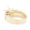 Image 3 : 14KT Yellow Gold 1.40 ctw Diamond Oval Semi-mount Ring