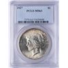 Image 1 : 1927 $1 Peace Silver Dollar Coin PCGS MS63