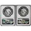 Image 2 : Lot of (2) 2005Mo Mexico Proof 10 Pesos Silver Coins NGC PF69 Ultra Cameo