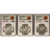 Image 1 : Lot of (3) 1959Mo Mexico 5 Pesos Carranza Centennial Silver Coins NGC MS63