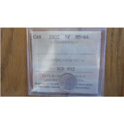 1902 Canada 5 Cent
