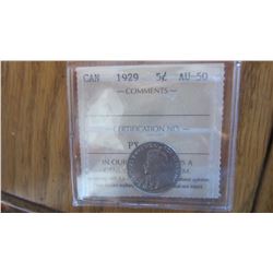 1929 Canada 5 Cent