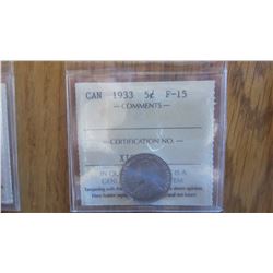 1933 Canada 5 Cent