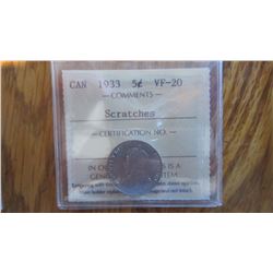 1933 Canada 5 Cent