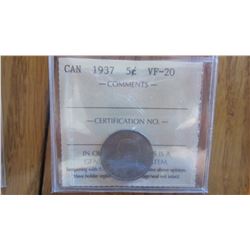1937 Canada 5 Cent