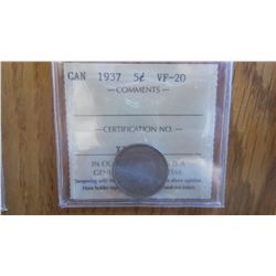 1937 Canada 5 Cent
