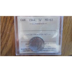 1944 Canada 5 Cent