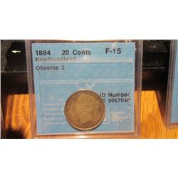 1894 Newfoundland 20 Cent