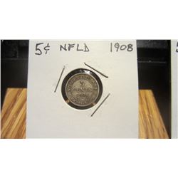 1908 Newfoundland 5 Cent