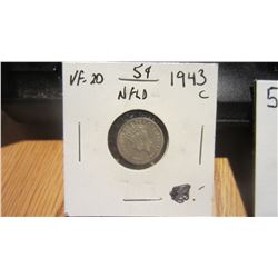 1943 Newfoundland 5 Cent