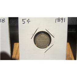1891 Canada 5 Cent