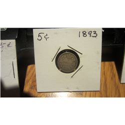 1893 Canada 5 Cent