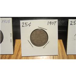 1907 Canada 25 Cent