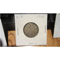 1910 Canada 25 Cent