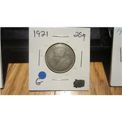 1921 Canada 25 Cent