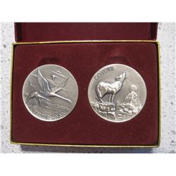 Trumpeter Swan and Coyote