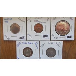 Set of 5 Coins
