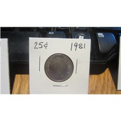 1981 Canada 25 Cent