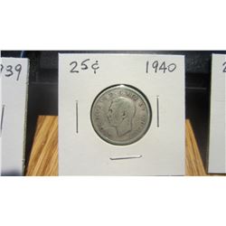 1940 Canada 25 Cent
