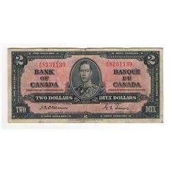 1937 Canada 2 Dollar Note