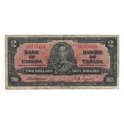 1937 Canada 2 Dollar Note